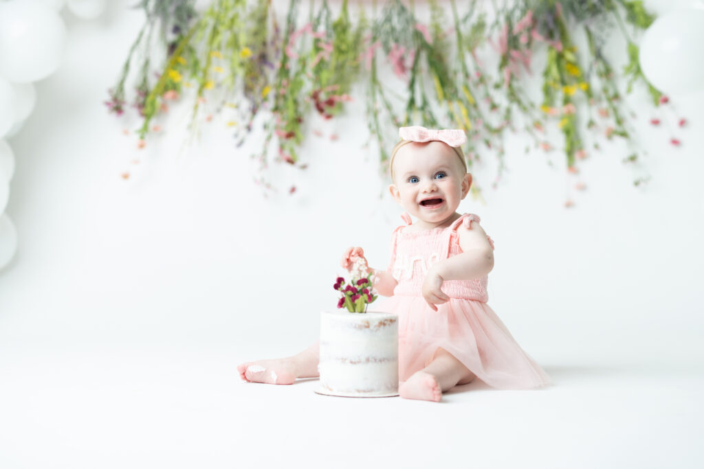 wildflower cake smash first birthday 