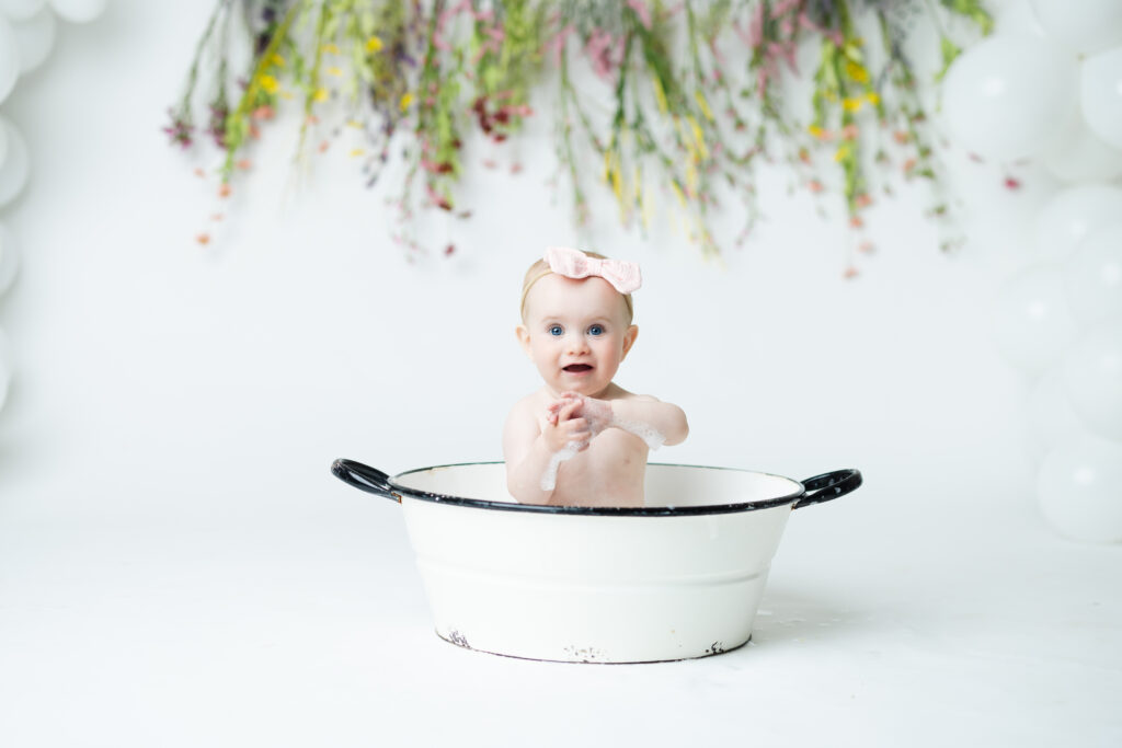 girl splashing water 