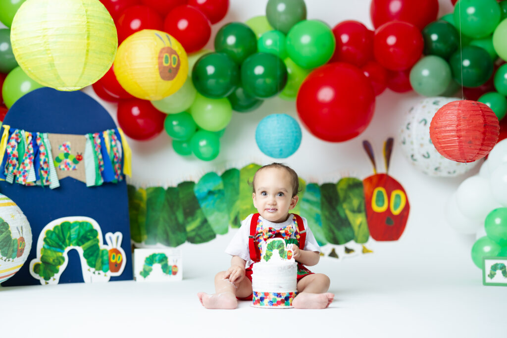 very hungry caterpillar cake smash