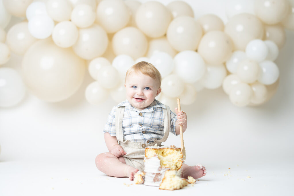 boy first birthday pictures canton ga 