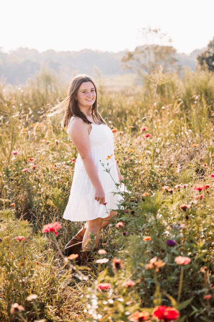 wildflower senior pictures field tall grass 