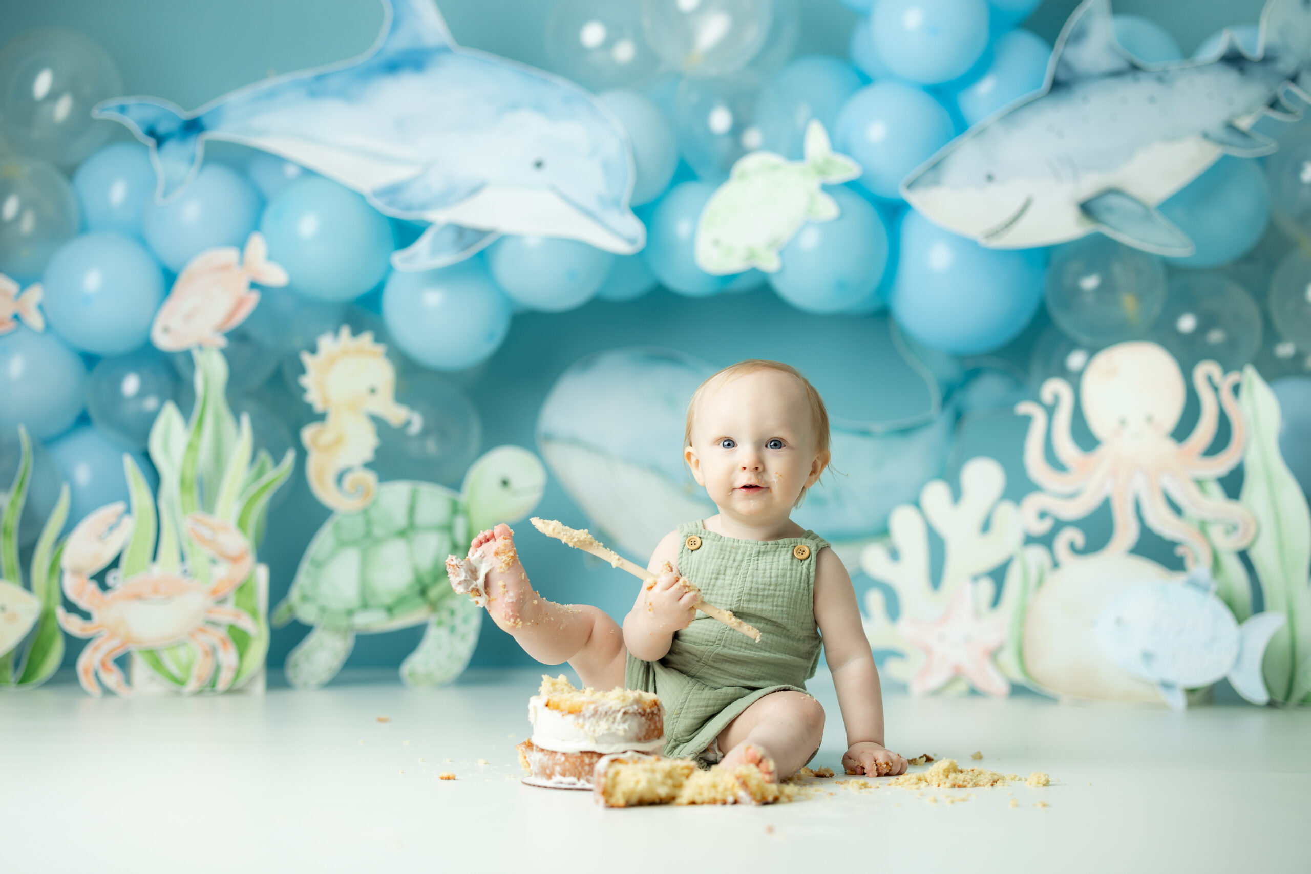 Under the Sea Cake Smash | First Birthday Photoshoot in Canton, GA