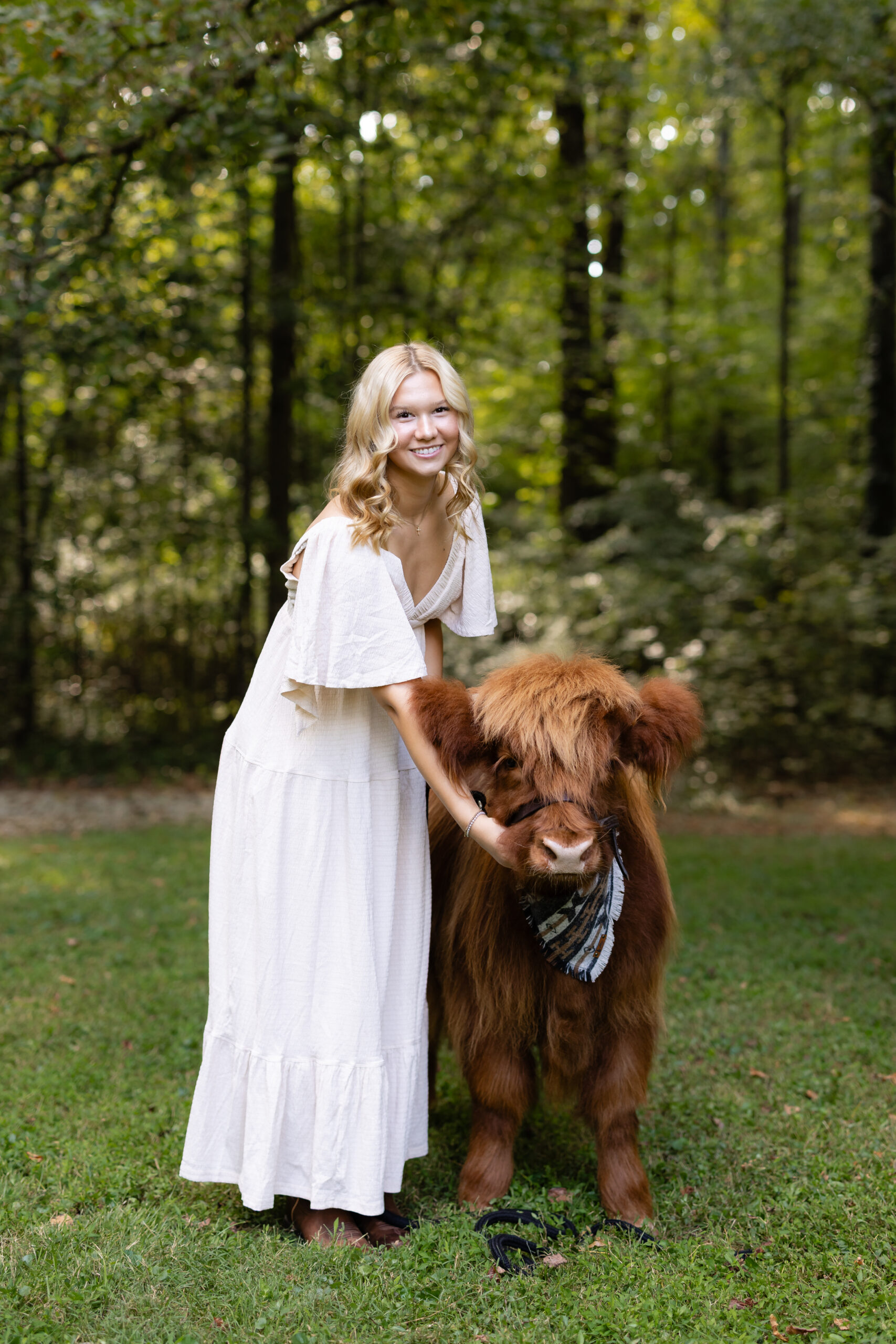 Highland cow photography session with Canton GA family