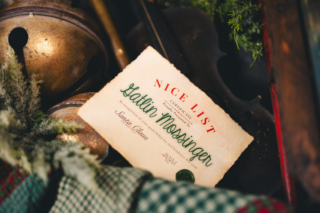 Personalized Santa Nice List Certificate for child in Canton GA”