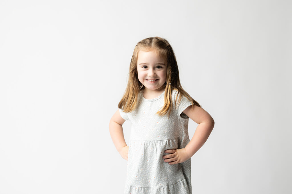 Preschool girl portrait modern preschool photography Canton GA