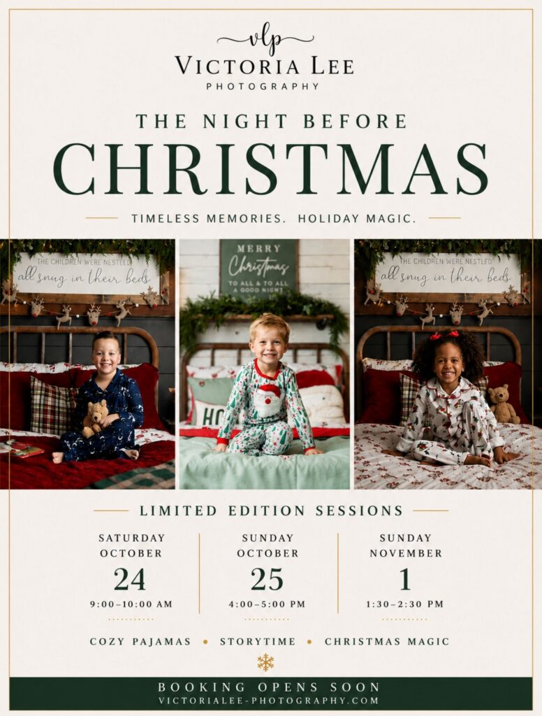 Children enjoying Christmas pajama mini sessions in Canton, GA