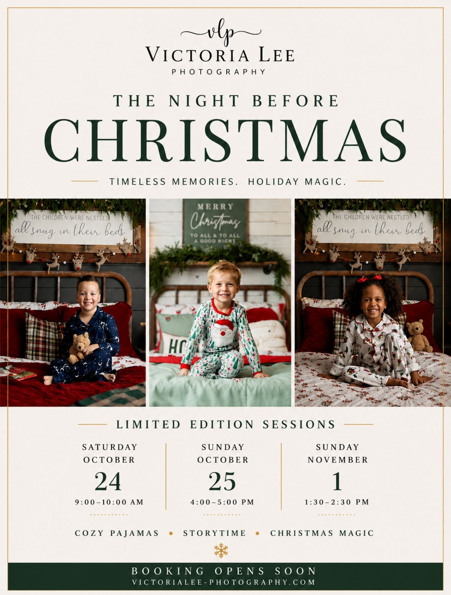Children enjoying Christmas pajama mini sessions in Canton, GA