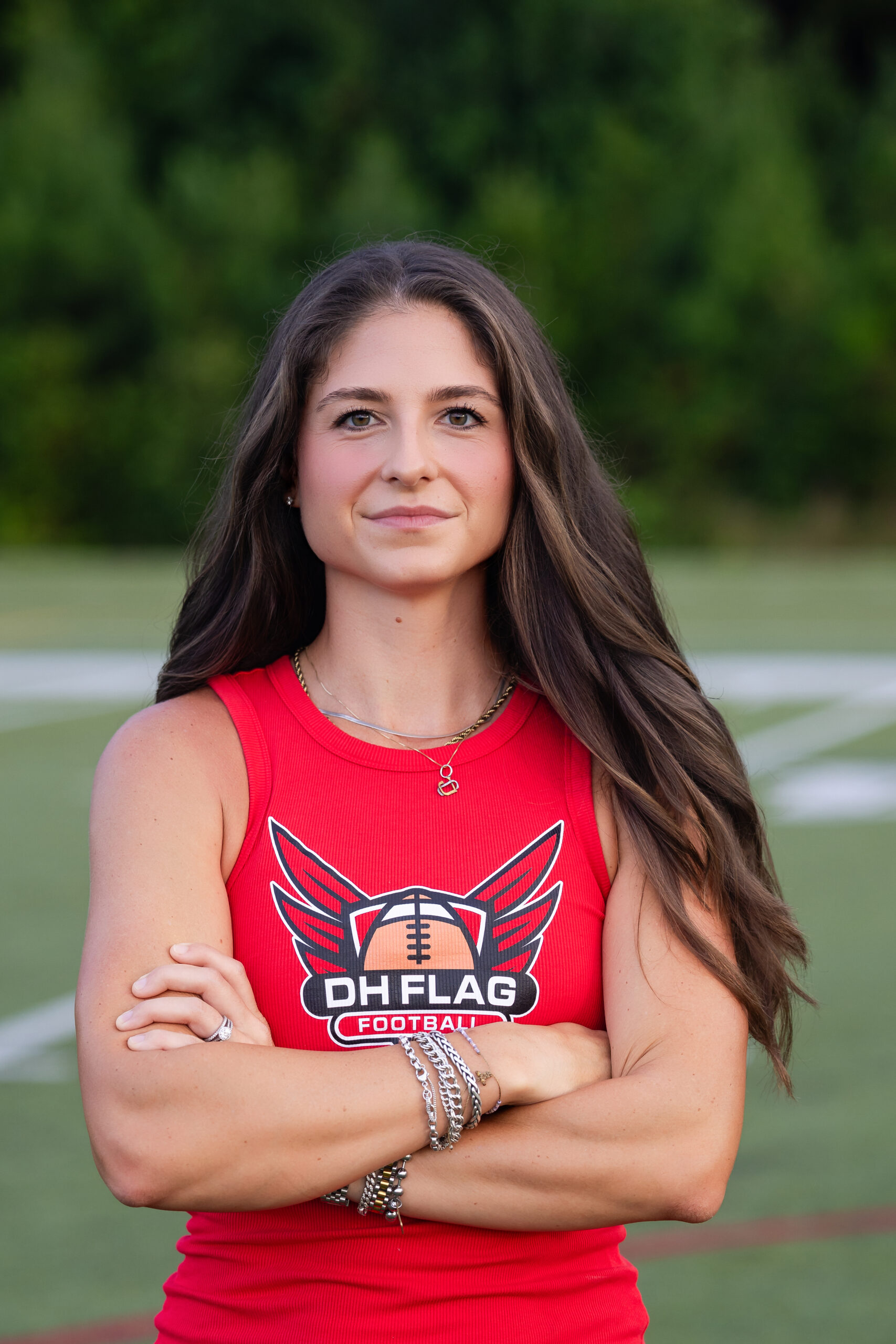 Sports branding photography session in Canton, GA, featuring Coach Dakota of DH Flag Football—professional athlete, coach and business owner.